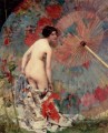 Jeune femme au parasol Japanese Nude Kimono Asian